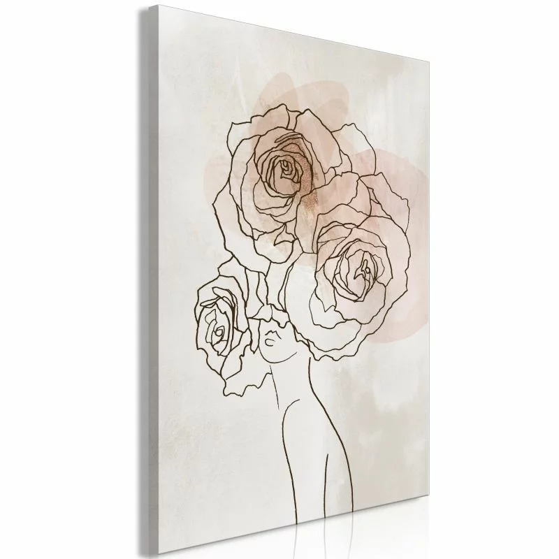 Obraz - Anna i róże (1-częściowy) pionowy - obrazek 1