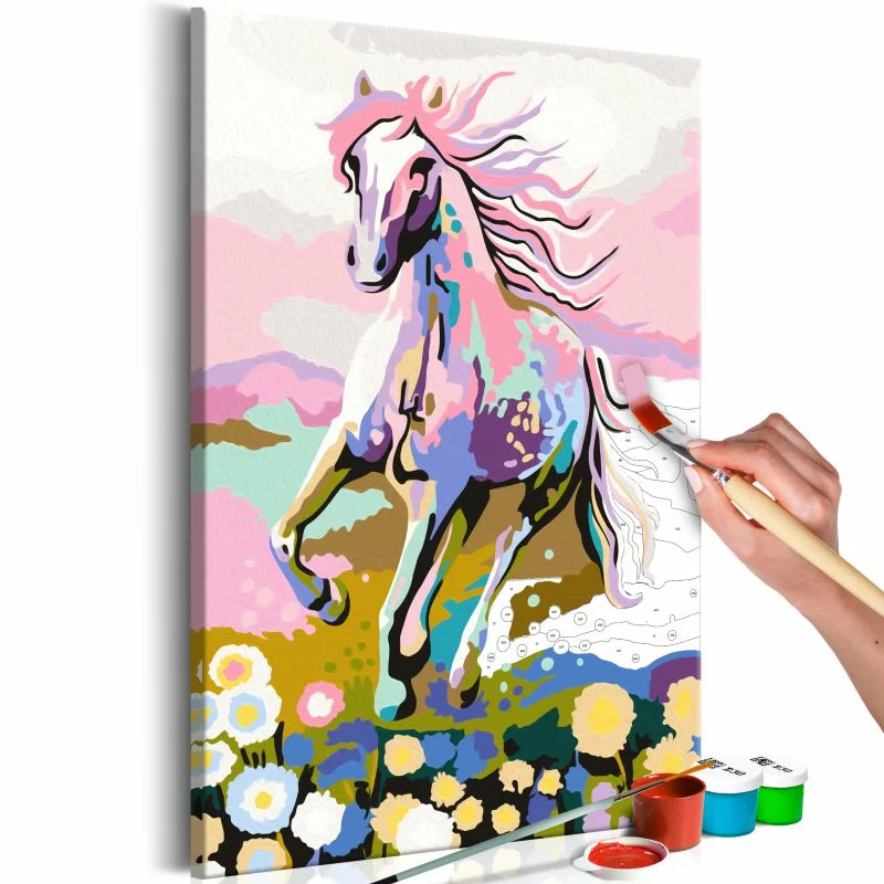 Obraz do samodzielnego malowania - Bajkowy koń - obrazek 1