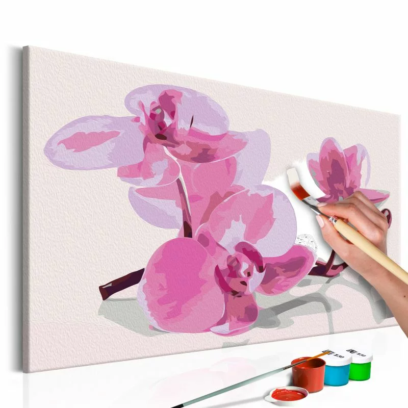 Obraz do samodzielnego malowania - Kwiaty orchidei - obrazek 1
