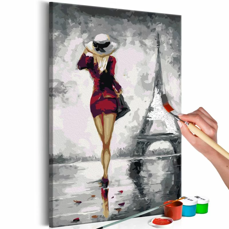 Obraz do samodzielnego malowania - Paryżanka - obrazek 1