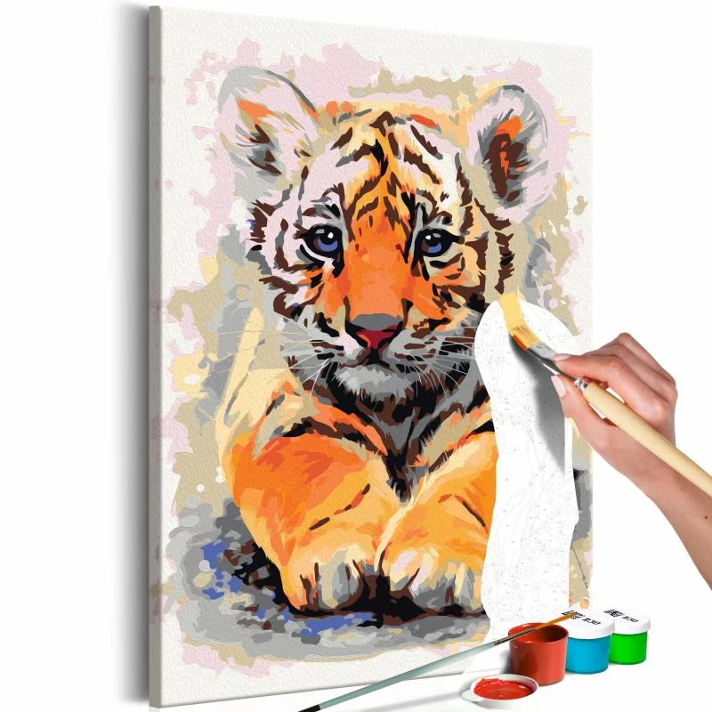 Obraz do samodzielnego malowania - Tygrysiątko - obrazek 1