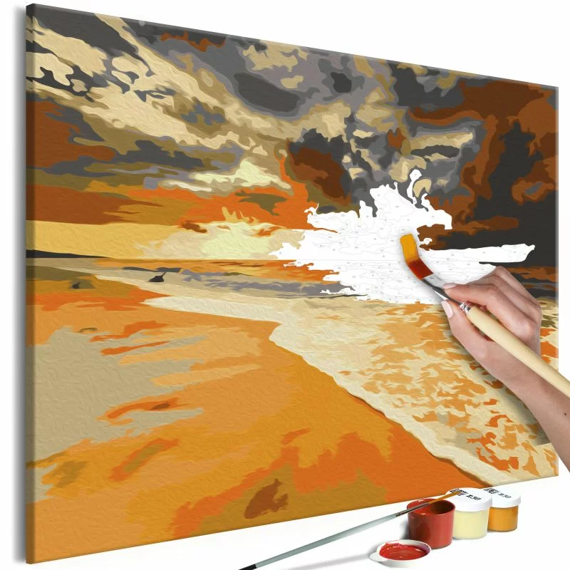 Obraz do samodzielnego malowania - Złota plaża - obrazek 1