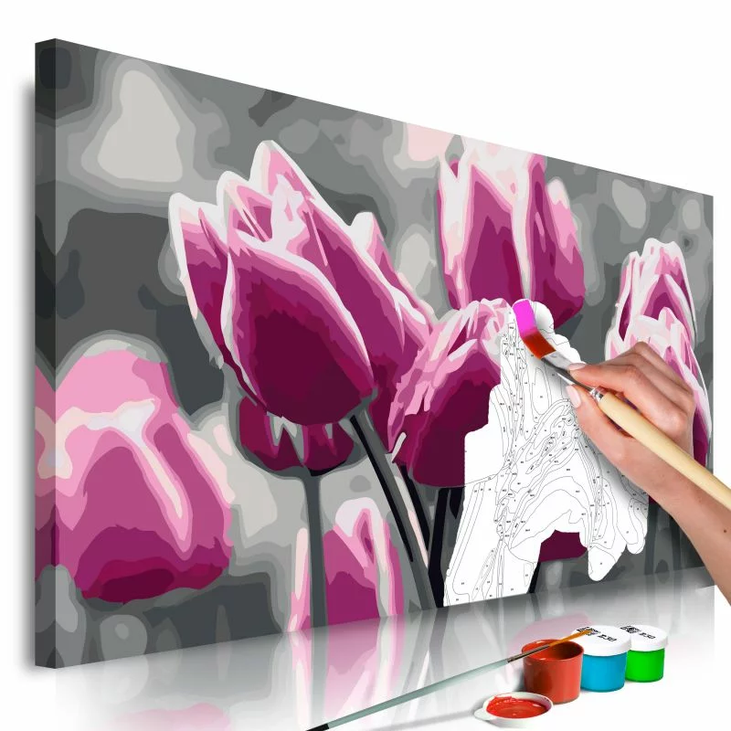 Obraz do samodzielnego malowania - Pole tulipanów - obrazek 1