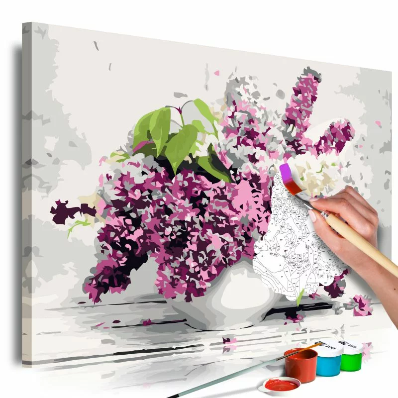 Obraz do samodzielnego malowania - Wazon i kwiaty - obrazek 1