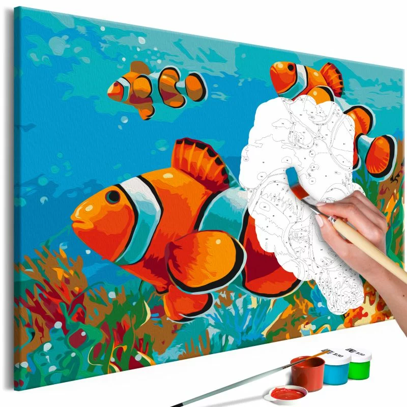Obraz do samodzielnego malowania - Złote rybki - obrazek 1