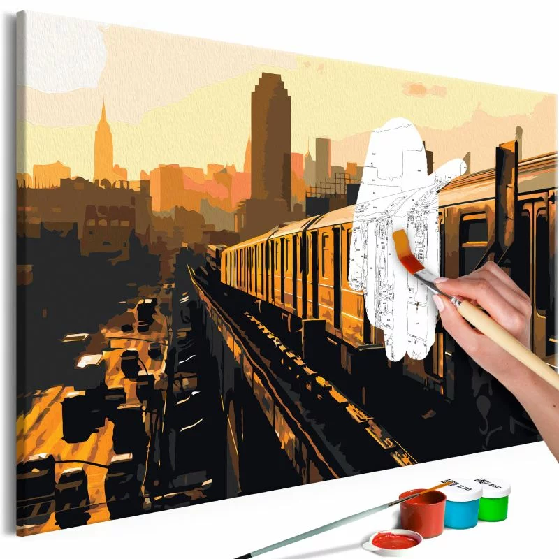 Obraz do samodzielnego malowania - Nowojorskie metro - obrazek 1