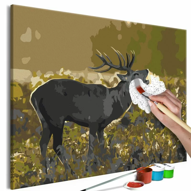 Obraz do samodzielnego malowania - Jeleń na rykowisku