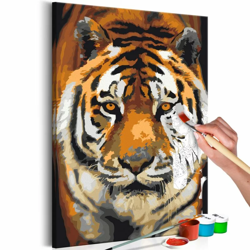 Obraz do samodzielnego malowania - Tygrys azjatycki - obrazek 1