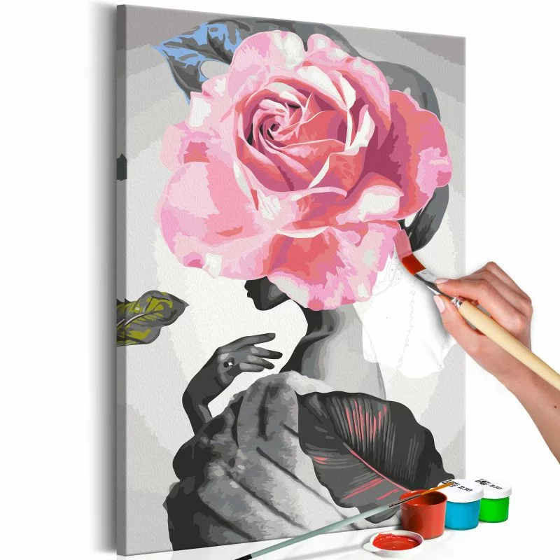 Obraz do samodzielnego malowania - Róża i futro - obrazek 1