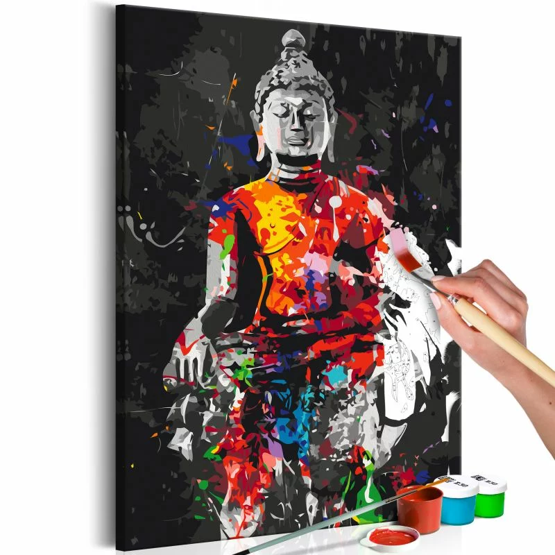 Obraz do samodzielnego malowania - Budda w kolorach - obrazek 1