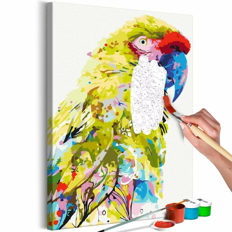 Obraz do samodzielnego malowania - Tropikalna papuga