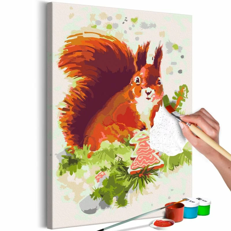 Obraz do samodzielnego malowania - Wiewiórka