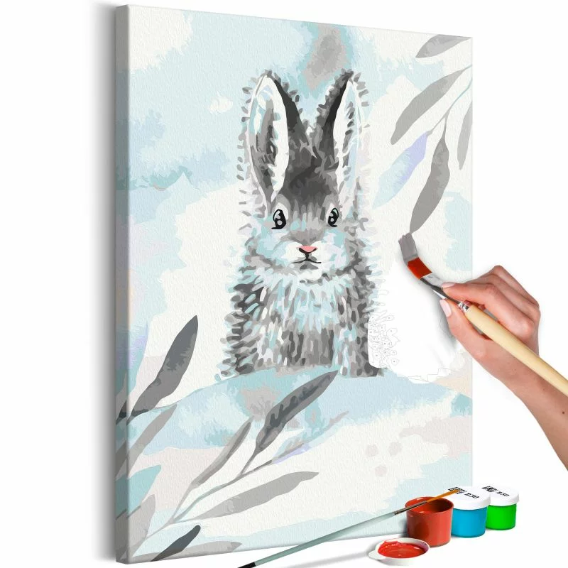 Obraz do samodzielnego malowania - Słodki królik - obrazek 1