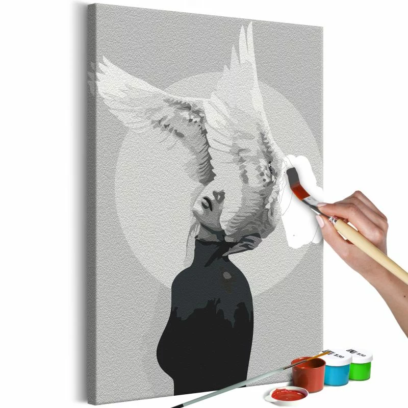 Obraz do samodzielnego malowania - Kobieta ze skrzydłami