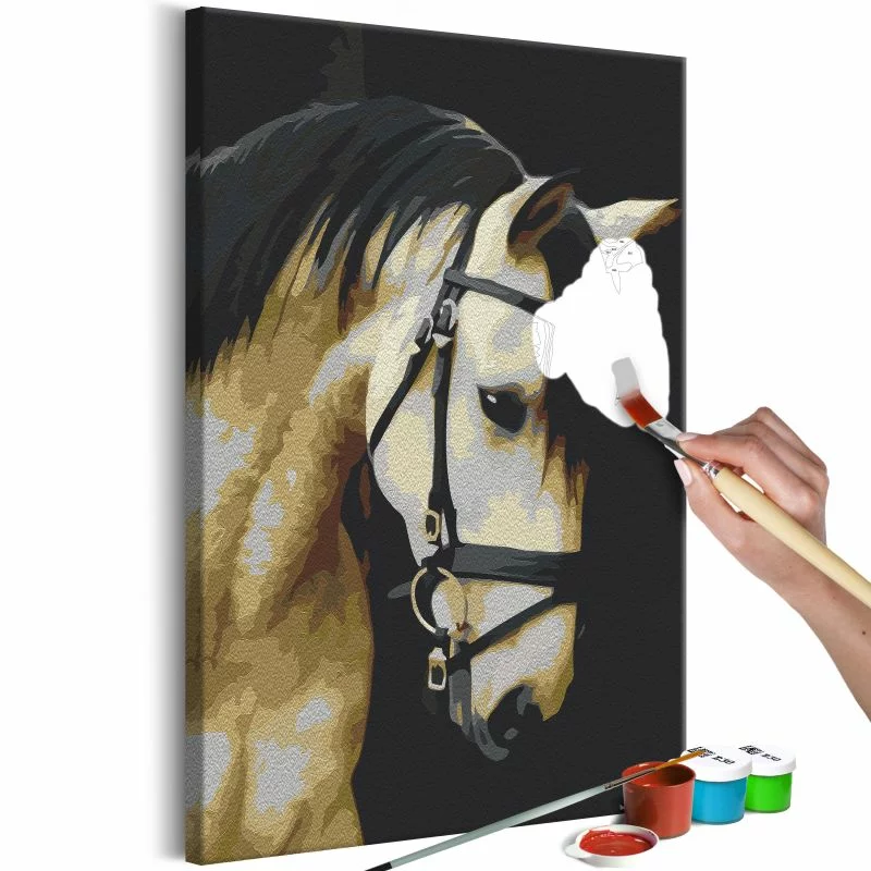Obraz do samodzielnego malowania - Portret konia - obrazek 1