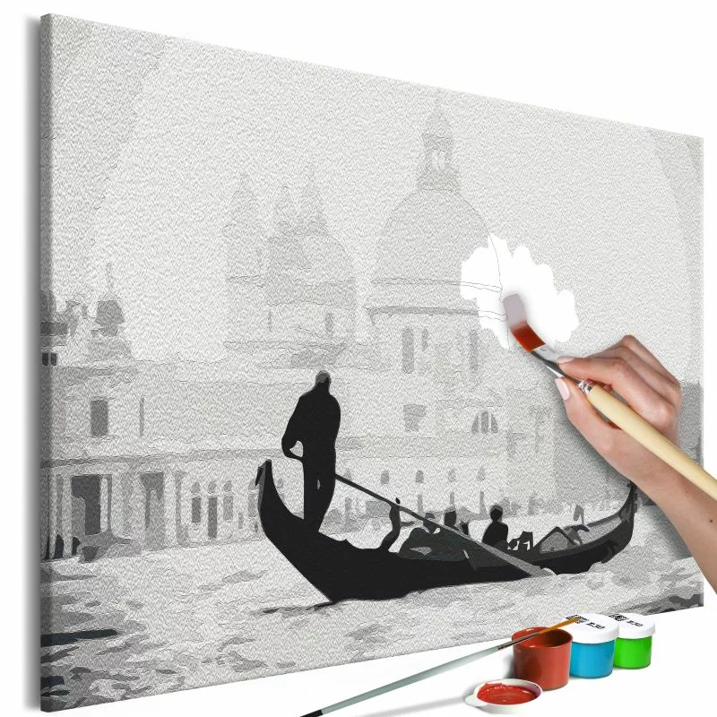 Obraz do samodzielnego malowania - Czarno-biała Wenecja