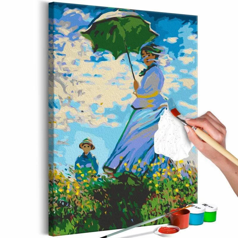 Obraz do samodzielnego malowania - Claude Monet: Kobieta z parasolem - obrazek 1