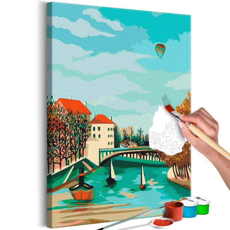 Obraz do samodzielnego malowania - Henri Rousseau - Study for View of the Pont de S&egrave;vres