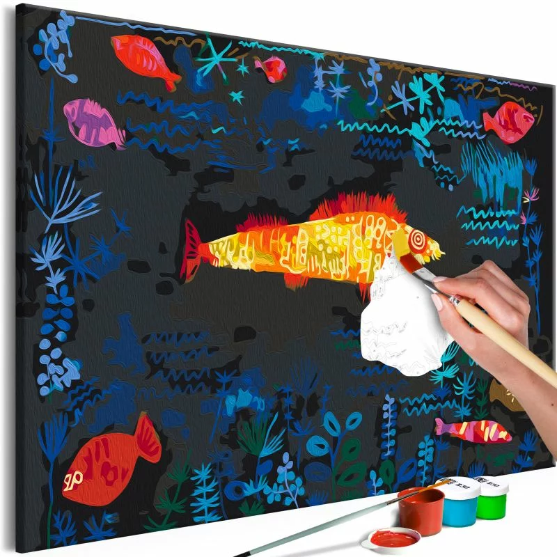 Obraz do samodzielnego malowania - Paul Klee: Złota rybka - obrazek 1