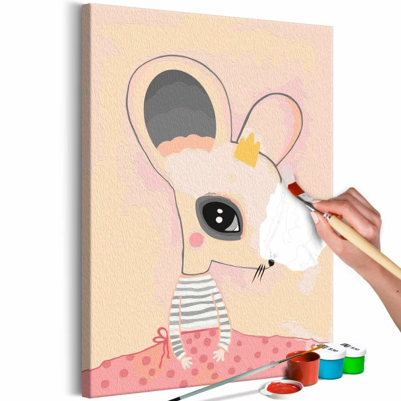 Obraz do samodzielnego malowania - Zawstydzona myszka - obrazek 1