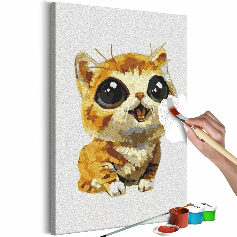 Obraz do samodzielnego malowania - Radosny kot - obrazek 1