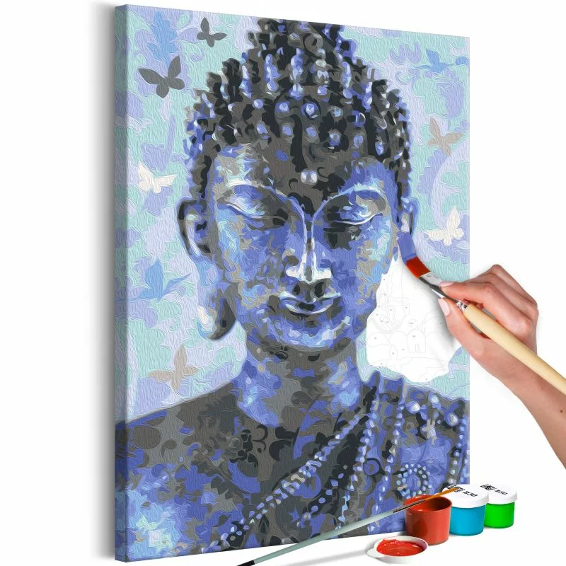 Obraz do samodzielnego malowania - Budda i motyle - obrazek 1