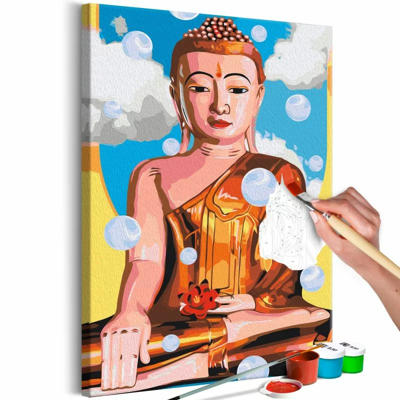 Obraz do samodzielnego malowania - Lewitujący Budda - obrazek 1
