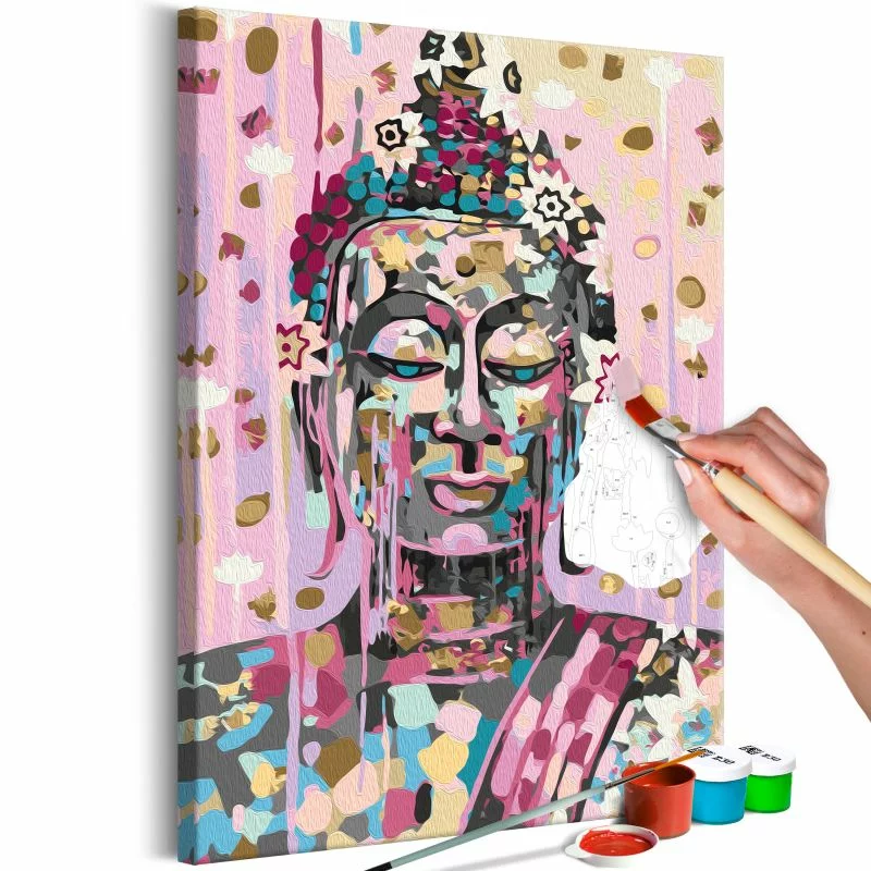 Obraz do samodzielnego malowania - Zamyślony Budda - obrazek 1