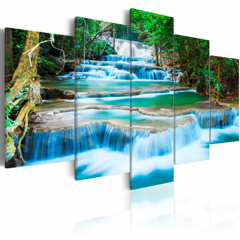 Obraz - Błękitny wodospad w Kanchanaburi, Tajlandia - obrazek 1