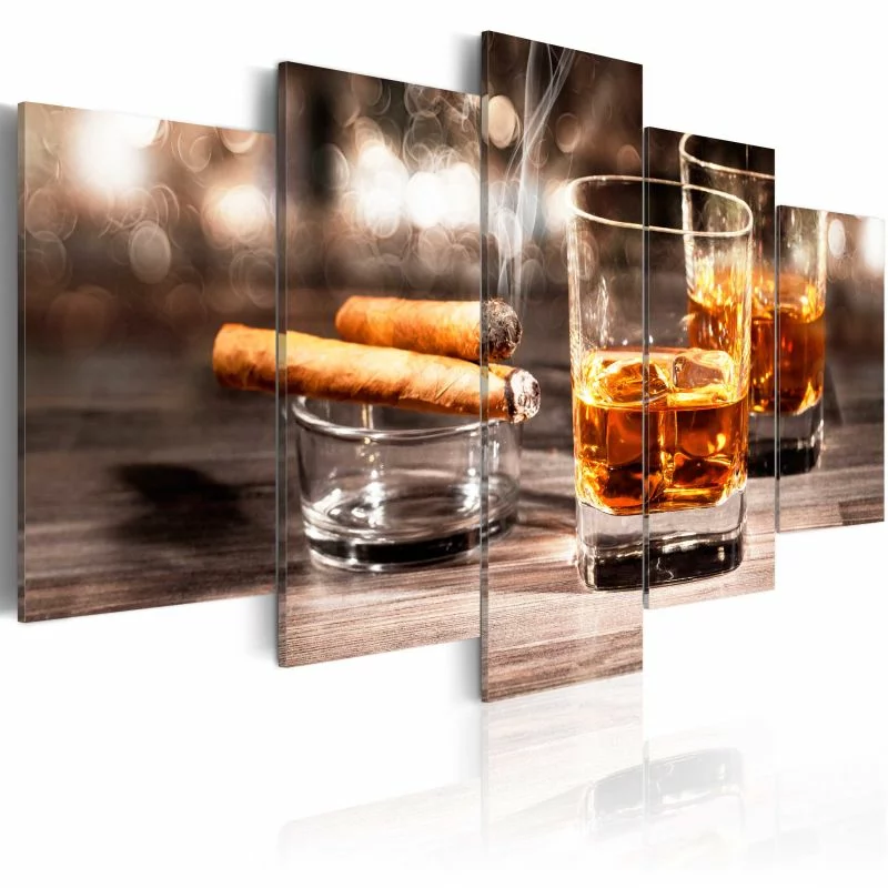 Obraz - Cygaro i whisky