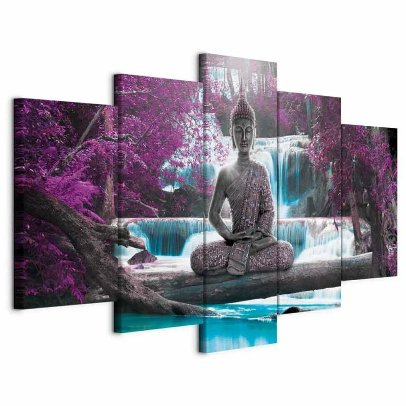 Obraz - Wodospad i Budda - obrazek 1
