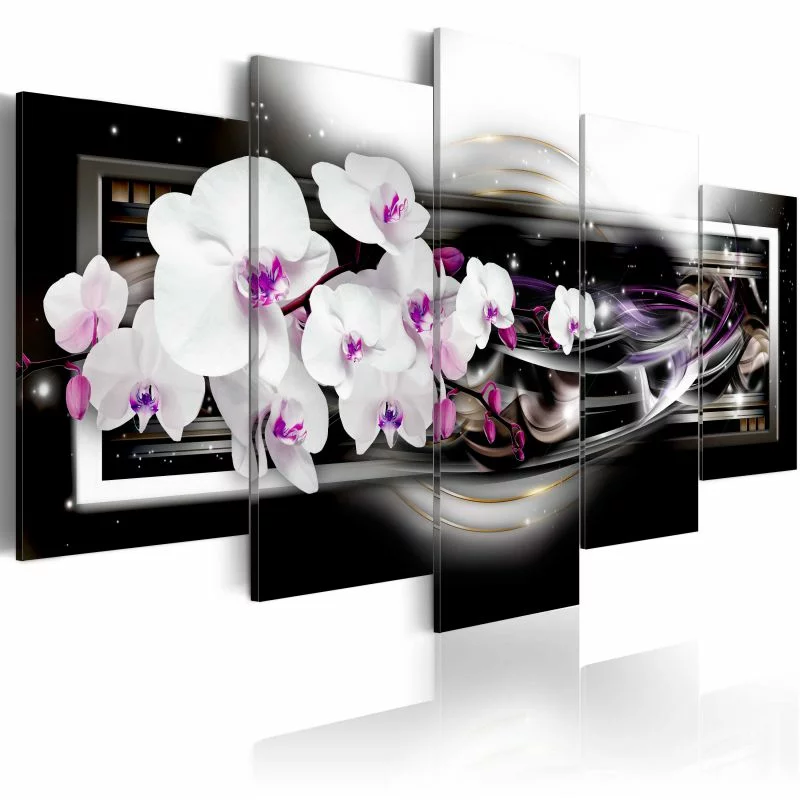 Obraz - Orchidee na czarnym tle - obrazek 1
