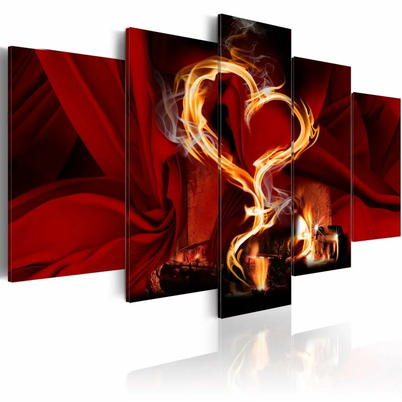 Obraz - Płomienie miłości: serce - obrazek 1