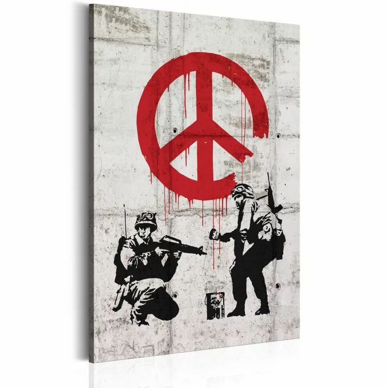 Obraz - Soldiers Painting Peace by Banksy - obrazek 1