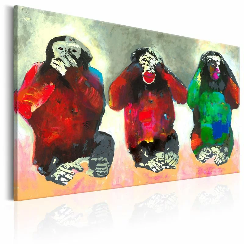 Obraz - Trzy mądre małpy - obrazek 1