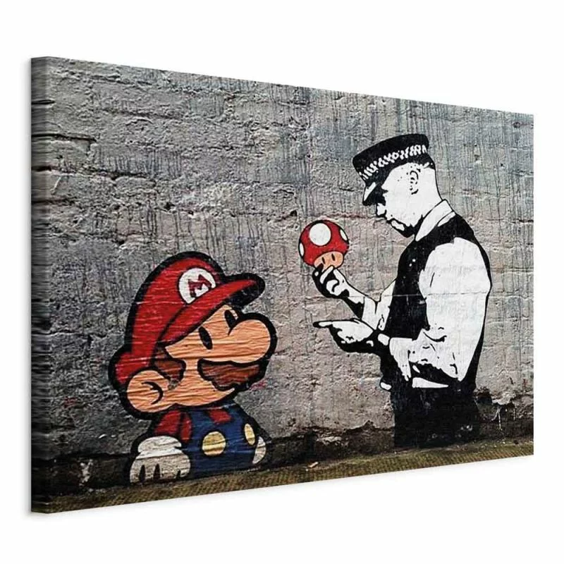 Obraz - Mario and Cop by Banksy - obrazek 1