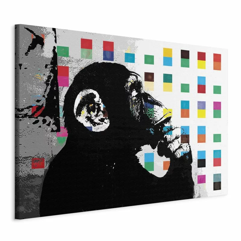 Obraz - Banksy The Thinker Monkey  - obrazek 1
