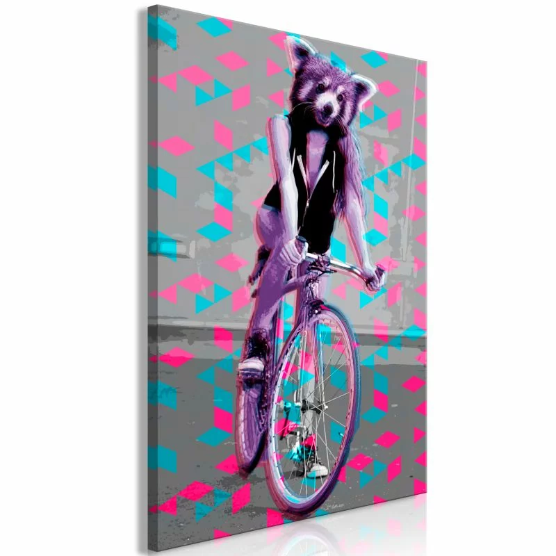 Obraz - Szop na rowerze (1-częściowy) pionowy