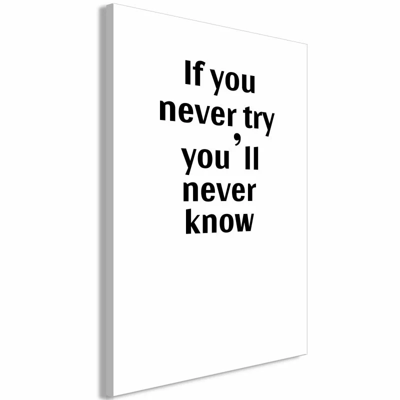 Obraz - If you never try you'll never know (1-częściowy) pionowy