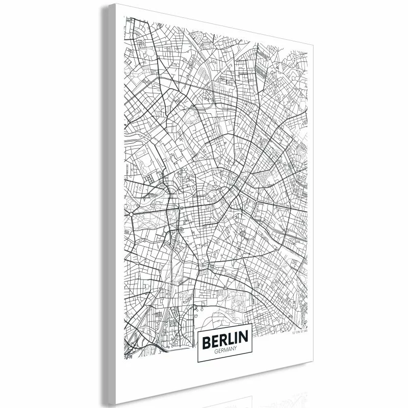 Obraz - Mapa Berlina (1-częściowy) pionowy - obrazek 1