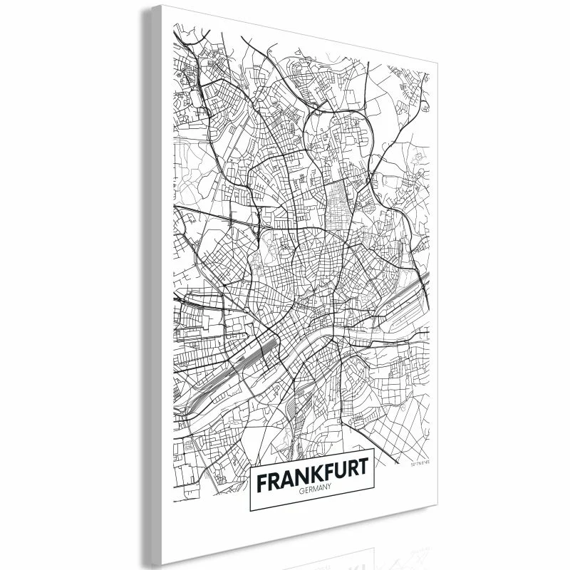 Obraz - Mapa Frankfurtu (1-częściowy) pionowy