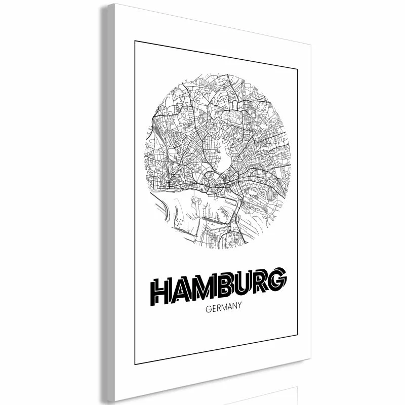 Obraz - Retro Hamburg (1-częściowy) pionowy - obrazek 1