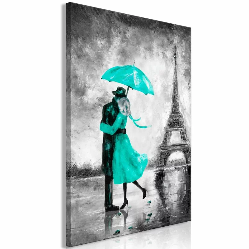 Obraz - Paryska mgła (1-częściowy) pionowy zielony - obrazek 1