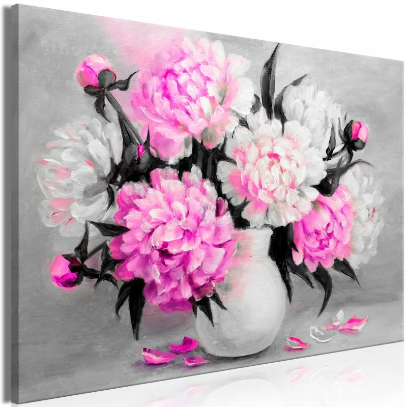 Obraz - Pachnące kolory (1-częściowy) szeroki różowy