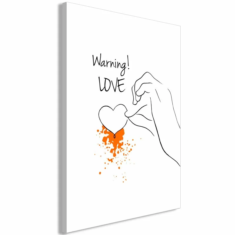 Obraz - Warning! Love (1-częściowy) pionowy - obrazek 1