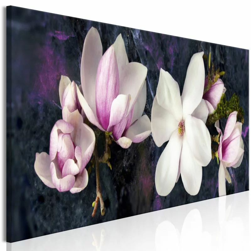 Obraz - Awangardowa magnolia (1-częściowy) wąski fioletowy - obrazek 1