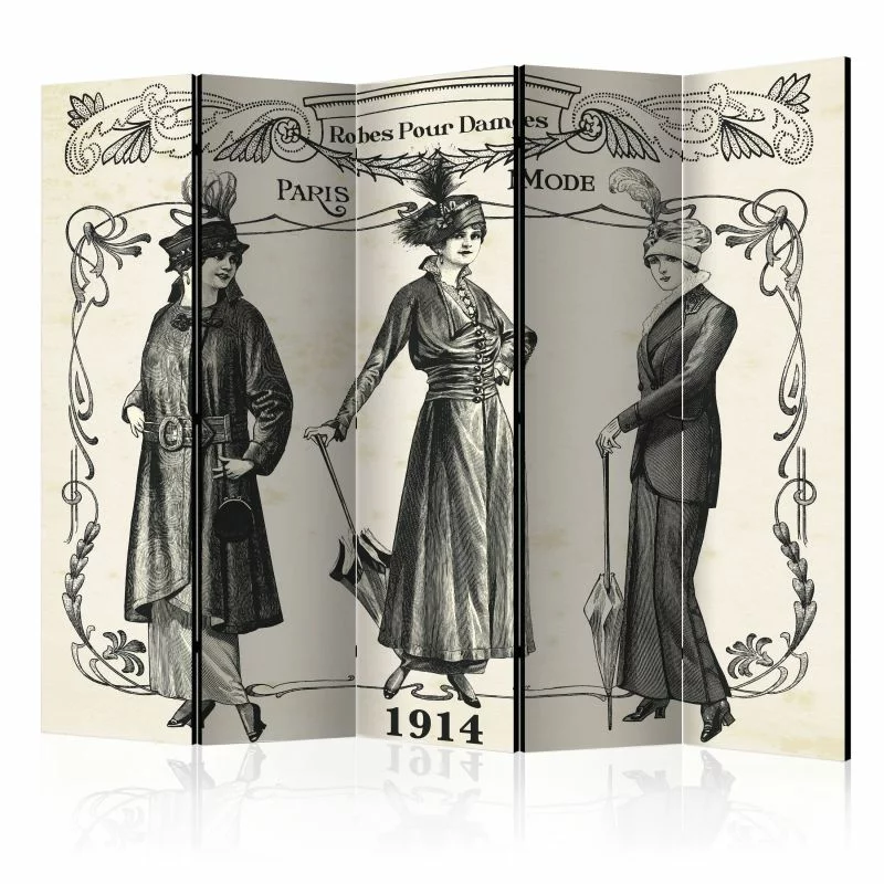 Parawan 5-częściowy - Dress 1914 II [Parawan] - obrazek 1