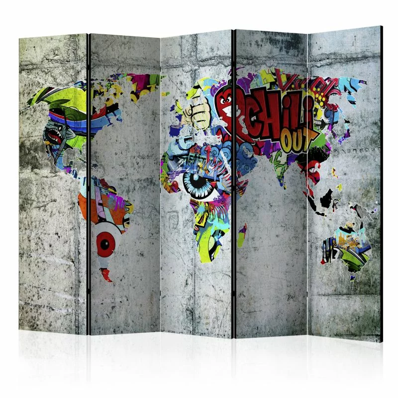 Parawan 5-częściowy - Świat graffiti [Parawan] - obrazek 1