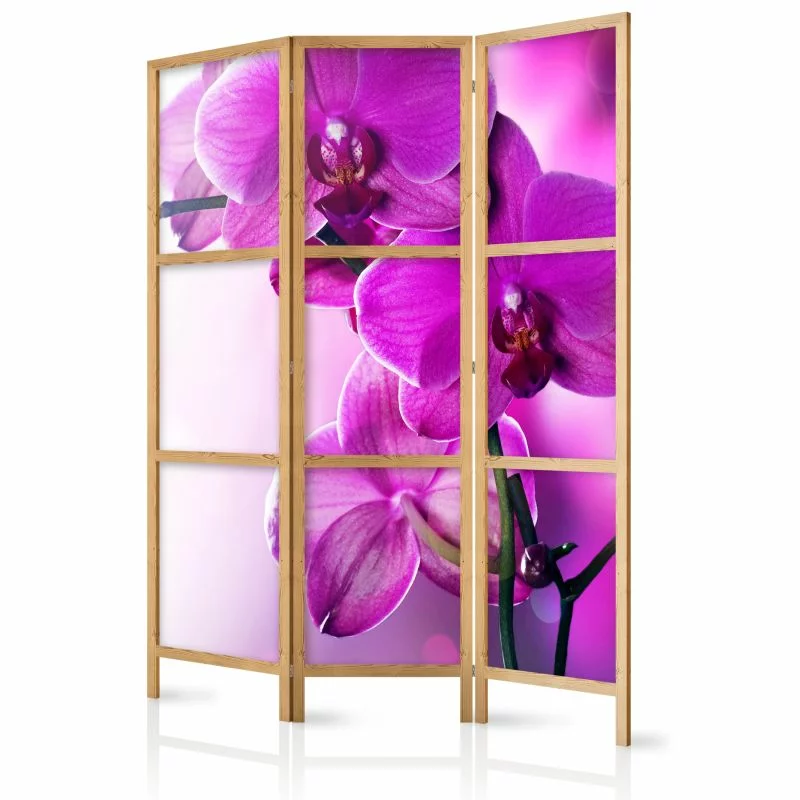 Parawan japoński - Fioletowe orchidee I - obrazek 1