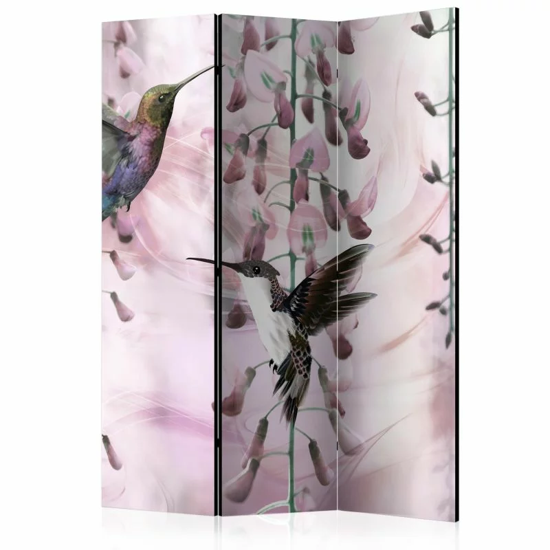 Parawan - Latające kolibry (różowy) - obrazek 1